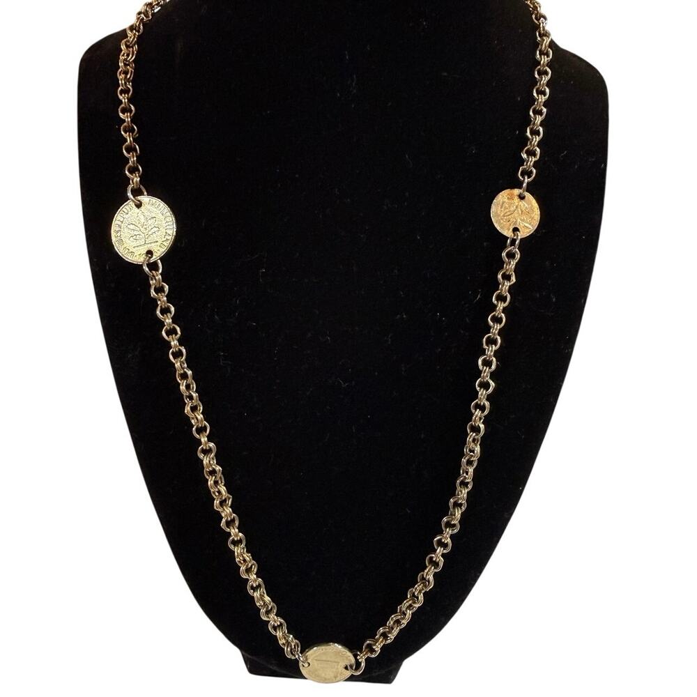 Handmade Coin Charm Necklace Deutchland Pfening Greek Coins